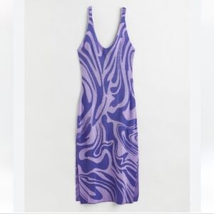 H&M Purple Plunge Back Dress